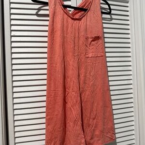 Sleeveless Coral Pocket Tank and sleep shorts set